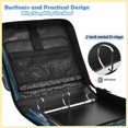 thumbnail image 4 of Zipper Binder with Shoulder Strap 2 inch 3 Ring Waterproof File Folder Organizer Bag 500 Sheet Enchanted Ocean Scene, 4 of 8