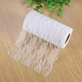 thumbnail image 3 of 10 Yard 6 Inch Wide White Floral Lace Ribbon for Wedding Table Runner, Chair Sash Decoration Craft Ribbon Trim, 3 of 3
