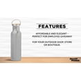 thumbnail image 2 of 6 Wood Top Stainless Steel Water Bottles Set, 20 oz. - Spill Proof, Double Wall, BPA Free - Silver, 2 of 5
