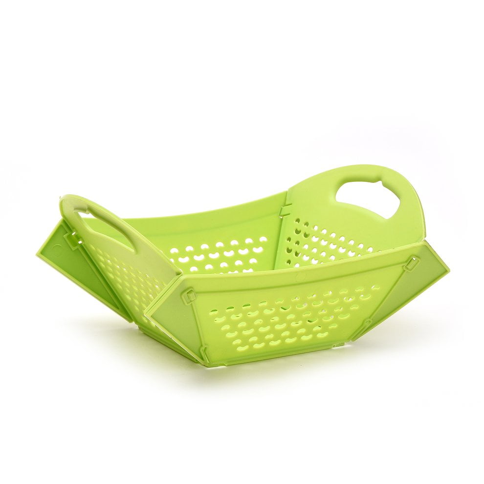 Creative Portable Foldable Basket Fruit Vegetable Wash Basket Multifunction Drain Basket Home