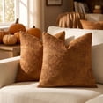 thumbnail image 4 of ZZAIXHL 2pack Autumn Decorative Throw Covers 18x18 inch Fall Beige Embroidered Pumpkin Case Thanksgiving Pillows for Sofa Couch, 4 of 5