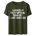 thumbnail image 3 of T-Shirts d'Été Amusants pour Femmes Lettres Imprimées Col Rond Manches Courtes Ample, 3 of 3