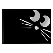 hengsof Halloween Cat Placemats, Black Dining Table Place Mats, Heat Insulating Mats Scary Holiday Kitchen Decor Party Home Decoration