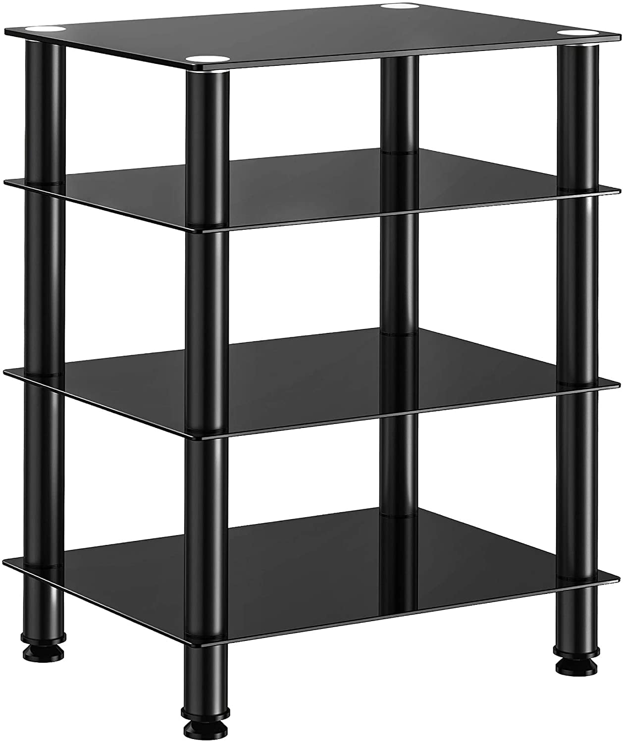 Video Component Stand TV Audio Stereo Cabinet Media Entertainment Center 4-Shelf 