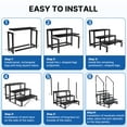 thumbnail image 4 of 3 Step RV Stairs with Handrail,Portable Step Ladder with Anti-Slip Panel,660 lbs Load Capacity,Portable Mobile Home Stairs for Travel Trailers,Camper and Porch, 4 of 6