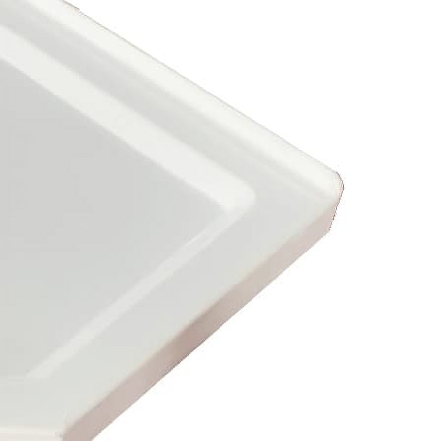 36 in. D x 36 in. W x 3.4 in. H Corner Drain Shower Base in White