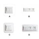 thumbnail image 4 of Cateissary Pegatina para interruptor, funda protectora de acrílico blanco, decoración de enchufe moderna Simple para sala de estar, marco de Decoración del hogar Blanco, tres aperturas 8.6 cm * 26 cm, 4 of 6