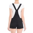 thumbnail image 3 of Niobe Clothing Womens Junior Distressed Denim Shortalls, 3 of 4