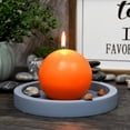 thumbnail image 4 of Zest Candle 2-Piece Ball Candles, 4-Inch, Orange, 4 of 7