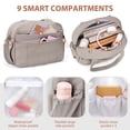 thumbnail image 4 of Gocvo Travel Duffel Bag, Adjustable Strap Gym Bag with Wet Pocket for Women, Lightweight Puffy Tote Bag, Water Resistant Overnight Bag for Daily Use, Travel, Gym(Camel), 4 of 8