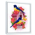 thumbnail image 3 of Designart 'Two Yellow and Blue Tit Birds Sitting Near The Nest' Traditional Framed Canvas Wall Art Print, 3 of 5