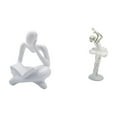 thumbnail image 1 of Estatua De Bailarina Pensante Abstracta, Figura De Bailarina Moderna, Escultura Artística Creativa Para Mesa, Sala De Estar, Estantería De Oficina, Dormitorio, Chimenea, Entrada, 1 of 8