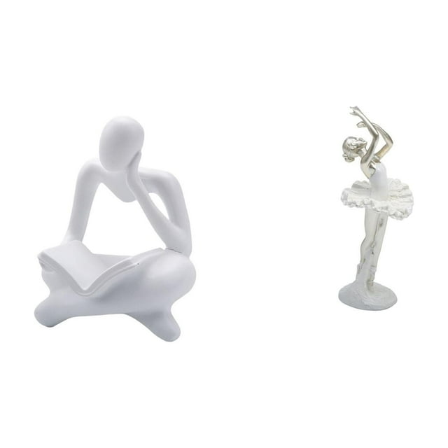Estatua De Bailarina Pensante Abstracta, Figura De Bailarina Moderna, Escultura Artística Creativa Para Mesa, Sala De Estar, Estantería De Oficina, Dormitorio, Chimenea, Entrada