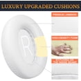 thumbnail image 3 of SOULWIT Lambskin Replacement Earpads for Bose 700 (NC700) Wireless Headphones, Ear Pads Cushions with Softer Leather, High-Density Noise Cancelling Foam, Added Thickness - Lambskin White, 3 of 5