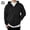 Black, variant on HighFundamental Mens Zip Up Fleece Hoodie Sweatshirts Heavyweight Long Sleeve Active Jackets with 2 Pockets