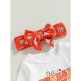 thumbnail image 5 of Wassery Baby Girls 3Pcs Thanksgiving Outfits Set Long Sleeve Letter Print Tops + Bell Bottoms + Headband Set 6M 12M 18M 24M 3T Toddler Fall Clothes, 5 of 8