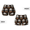 thumbnail image 3 of Sikiie Butterfly Skull Print Workout Shorts Women Scrunch Butt Gym Shorts Seamless High Waist Tummy Control Yoga Biker Athletic Shorts, 3 of 5