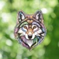 thumbnail image 3 of Lotusprinthandmade Wolf Lovers Custom Shape Window Hanging Acrylic Ornament (12x12) , Wolf Lovers Window Hanging Ornament, 3 of 5