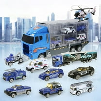 Cheers US Toddler Toys for 3 4 5 6 Years Old Boys, Die-cast Construction Toys Car Carrier Vehicle Toy Set w/ Play Mat, Kids Toys Truck Alloy Metal Car Toys Set