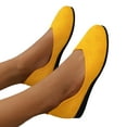 thumbnail image 3 of Sngxgn Flats Shoes Women Comfortable Women's Flats(Yellow,37), 3 of 7