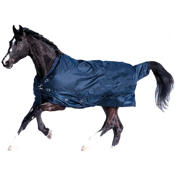 Turnout Waterproof Winter Horse Blanket 840D Medium Weight Navy 59EE020405