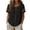 Black, variant on Women's Cotton Flory Embroidery Blouses Summer Fashion Round Neck Short Sleeve Shirts Loose Fit Casual Daily Wear Tops Gray