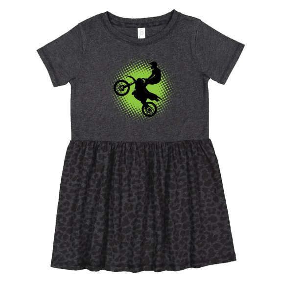 Inktastic Motocross Rider Freestyle Sports Girls Toddler Dress
