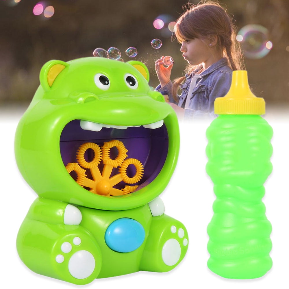 Hippo&elephant battery Automatic Bubble Machine Maker For Kids indoor outdoor 