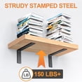 thumbnail image 2 of Heavy Duty Shelf Brackets 10 Inch, 8 Pack Floating Shelf Brackets, L Wall Shelf Bracket for DIY Decorative with Mounting Hardware, 2 of 5