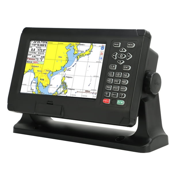 8inch GPS Chartplotter, LCD Display Waterproof Fish Finder Chartplotter,  High Accuracy Keyed Assist Chartplotter with AIS Data, Satellite Ephemeris