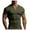 AG, variant on Mens T Shirts Fashion Casual Short Sleeve Bottoming Solid Color Button Collarless Tshirts Shirts for Men Green L