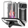 thumbnail image 1 of For iPhone 15 Plus Slide Camera Lid Kickstand Case Silicone+Plastic+Tempered Glass Screen Film Cover, 1 of 5