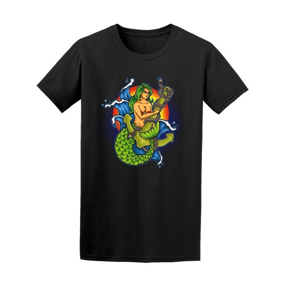 Mermaid Holding Anchor Tee Men's -Image by Shutterstock