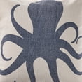 thumbnail image 5 of Laddha Home Designs Handwoven Octopus Cotton Throw Pillow Cover - 18" - White and Blue, 5 of 6
