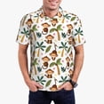thumbnail image 1 of Balery Monkeys Swinging from Palms Camisa Polo de Hombre con Estampado, de Manga Corta y Tejido Medio, Camisa Tipo Golf Polo-Small, 1 of 6