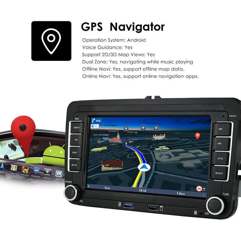 Pour jetta Passat Touran Tiguan 7''2Din Autoradio DVD GPS Navigator USB BT  DAB+