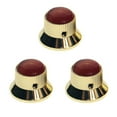 thumbnail image 6 of 3 Pieces Exquisite Craftsmanship Bass Knobs Pointer for Bass Parts Gold and Red, 6 of 9