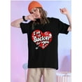 thumbnail image 1 of I'm A Sucker for You" Valentine's Day T-Shirt - Cute Love Pun, Romantic Gift for Couples, Black Cotton Tee with Red Heart & Sweet Graphics, Round Neck Short Sleeve, Valentines Day Gifts, 1 of 5