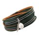 thumbnail image 1 of Moda múltiples capas de cuero de imitación de pers gota brazalete brazaletes Verde Sunnimix Pulsera, 1 of 7