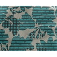 thumbnail image 4 of oneOone Georgette Viscose Turquoise Blue Fabric Stripe & Floral Artistic Fabric For Sewing Printed Craft Fabric By The Yard 42 Inch Wide, 4 of 4