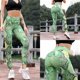 thumbnail image 2 of Gibobby Pantalones deportivos Serpentine Leggings de cintura alta Serpentine Mujer Pantalones de yoga Mallas de cuero de malla(Verde， L), 2 of 5