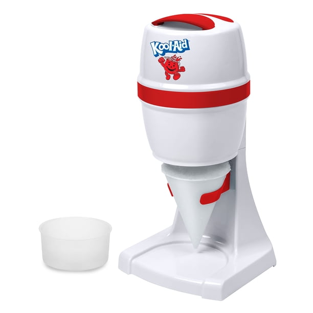 Máquina para hacer conos para afeitar hielo y nieve Nostalgia Kool-Aid con taza roja