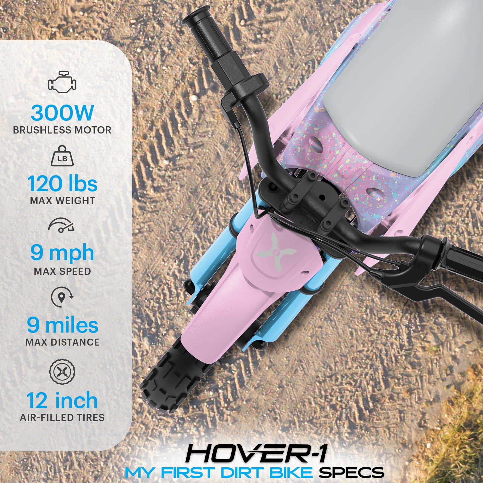 Hover-1 My First Dirt Bike for Kids 300W Motor, 9MPH Max Speed