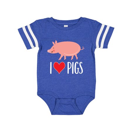 

Inktastic I Love Pigs Funny Farm Animal Gift Baby Boy or Baby Girl Bodysuit