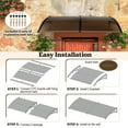 thumbnail image 6 of Spaco Outdoor Front Door Patio Overhang Awning for Sunlight Rain Snow Wind Protection-80 x 40 Inch, Entry Door Outdoor Window Awning Exterior, Front Door Overhang Awning for Sun Shutter, UV, Rain, 6 of 8
