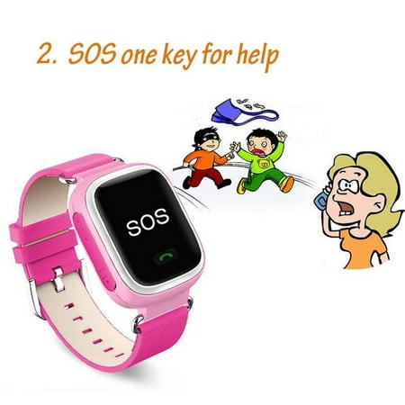Comfortable GPS Tracker Locator SOS Alarm Children Security Kids Anti-Lost Step Counter Smart Watches Great Gift Q60