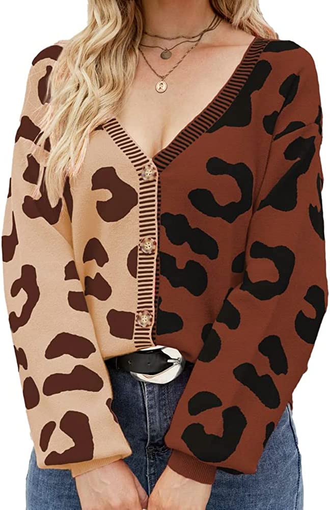 lightweight leopard print cardigan