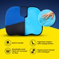 thumbnail image 2 of MICHELIN Infused Gel Memory Foam Seat Cushion 2-Pack – Ergonomic Support, Breathable Mesh, Portable Design, Max Comfort for Office, Car, Travel, and Home Use, 2 of 6
