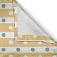 thumbnail image 5 of Ambesonne Yellow and White Grommet Curtain, Stripes Dots, 50" x 96", Almond Green Apricot, 5 of 6