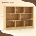 thumbnail image 3 of Costway 3-tier Open Bookcase 8-Cube Bookshelf Storage Display Cabinet French Oak Yellow, 3 of 10